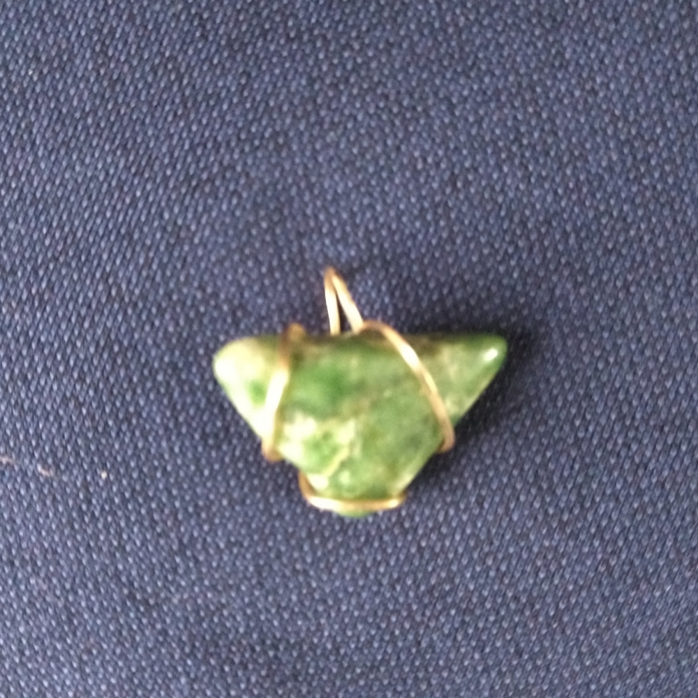 Green Stone Necklace Pendant